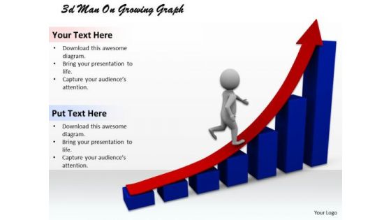 Innovative Marketing Concepts 3d Man Growing Graph Adaptable Business