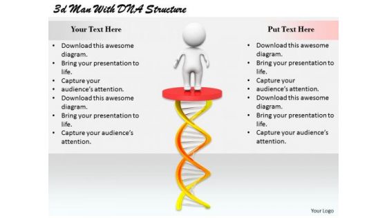 Innovative Marketing Concepts 3d Man With Dna Structure Basic Business