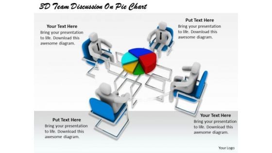 Innovative Marketing Concepts 3d Team Discussion Pie Chart Basic Business