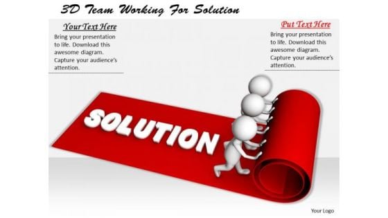 Innovative Marketing Concepts 3d Team Working For Solution Characters