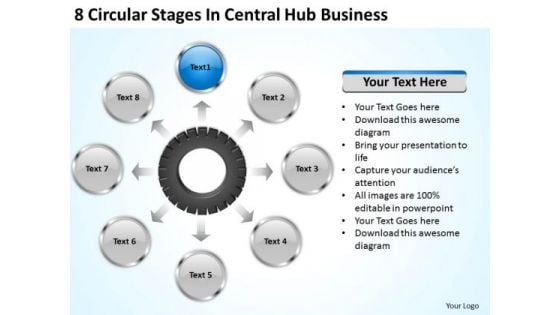 Innovative Marketing Concepts 8 Circular Stages Central Hub Business Strategy