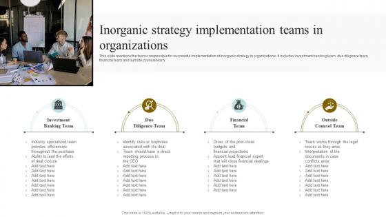 Inorganic Strategy Implementation Teams In Organizations Structure Pdf