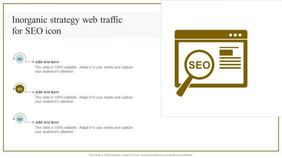 Inorganic Strategy Web Traffic For SEO Icon Professional Pdf