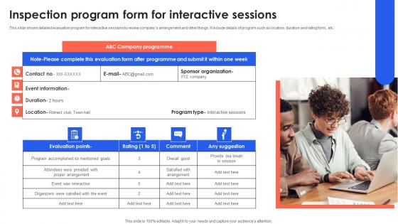 Inspection Program Form For Interactive Sessions Download Pdf