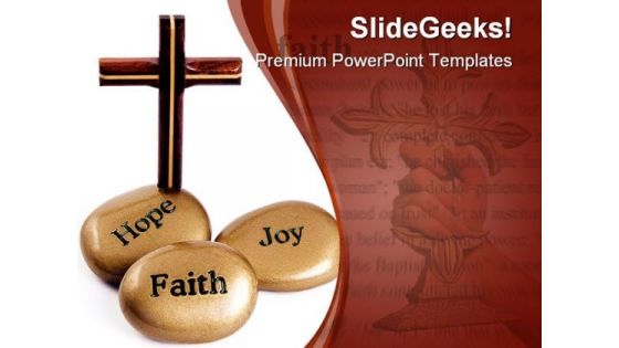 Inspirational Stones Religion PowerPoint Template 0910