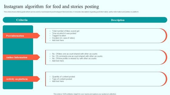 Instagram Algorithm For Feed And Stories Posting Online Advertising Solutions Guidelines Pdf