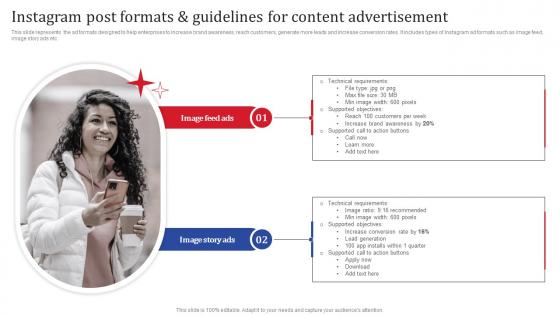 Instagram Post Formats Social Media Platform Advertising To Enhance Brand Awareness Structure Pdf