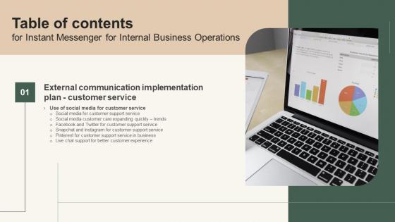 Instant Messenger For Internal Business Operations Table Of Contents Diagrams Pdf