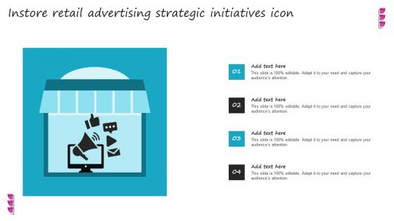 Instore Retail Advertising Strategic Initiatives Icon Diagrams Pdf