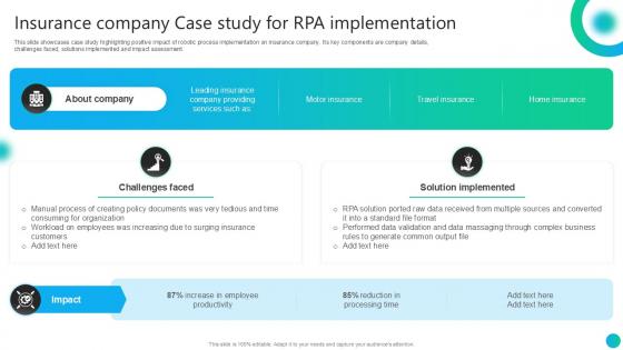 Insurance Company Case Study RPA Use Cases In Different Industries PPT Template AI SS V Insurance Company Case Study RPA Use Cases In Different Industries PPT Template AI SS V