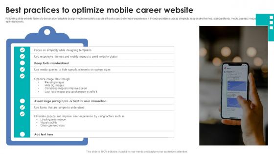 Integrating Automation For Effective Business Best Practices To Optimize Mobile Career Website