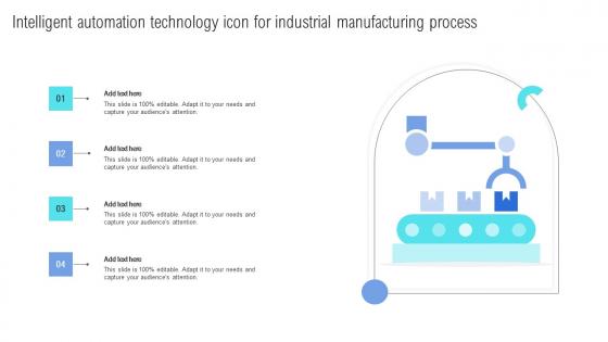 Intelligent Automation Technology Icon For Industrial Manufacturing Process Microsoft Pdf