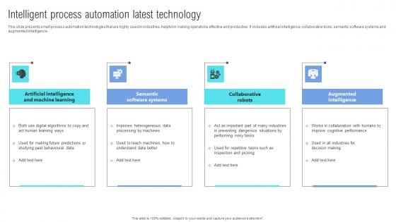 Intelligent Process Automation Latest Technology Infographics Pdf Intelligent Process Automation Latest Technology Infographics Pdf