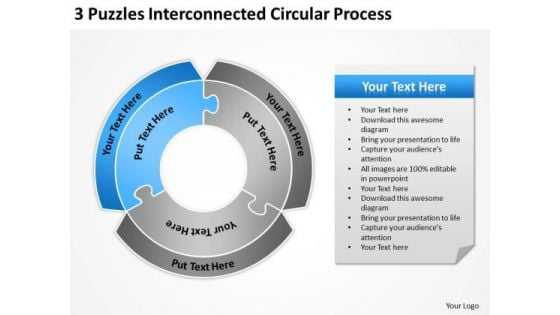 Interconnected Circular Process Ppt How To Business Plan PowerPoint Templates