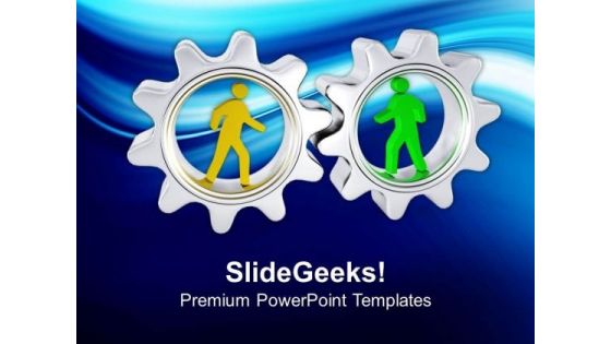Interconnected Gear Process Business Concept PowerPoint Templates Ppt Backgrounds For Slides 0713 Interconnected Gear Process Business Concept PowerPoint Templates Ppt Backgrounds For Slides 0713