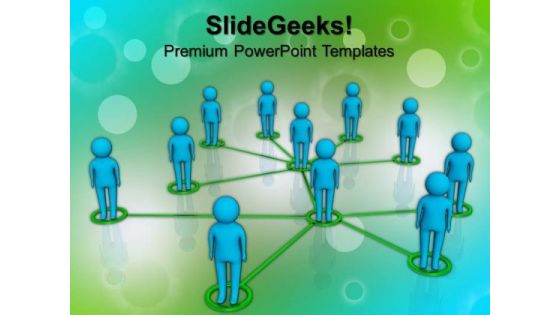 Interconnected Network Of People PowerPoint Templates And PowerPoint Themes 0912