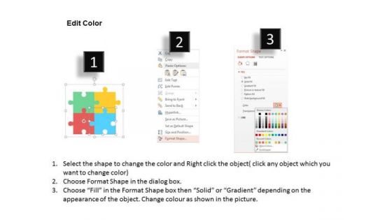 Interconnected Puzzles With Icons PowerPoint Templates