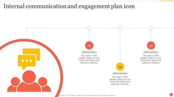 Internal Communication And Engagement Plan Icon Ppt Styles Aids Pdf