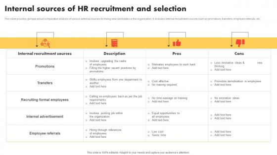 Internal Sources Of HR Modern And Advanced HR Recruitment Brochure Pdf