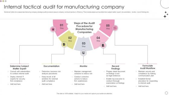 Internal Tactical Audit For Manufacturing Company Mockup Pdf