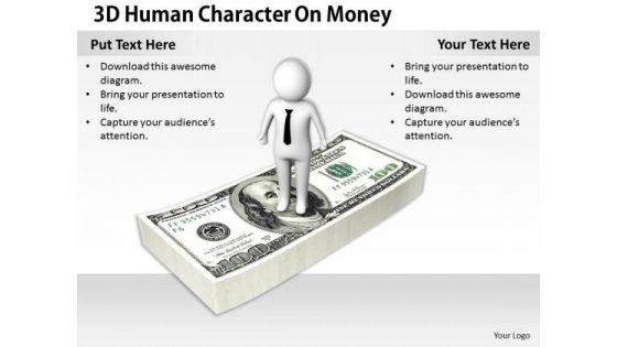 International Marketing Concepts 3d Human Character Money Models