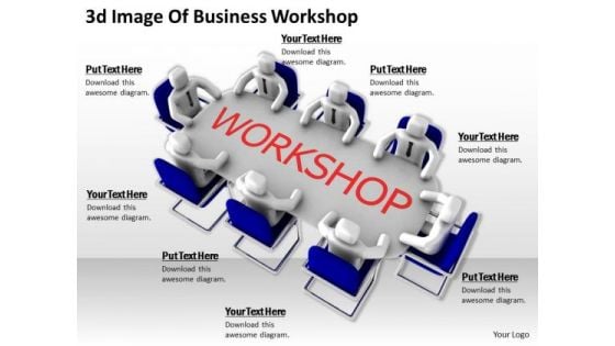 International Marketing Concepts 3d Image Of Business Workshop Character
