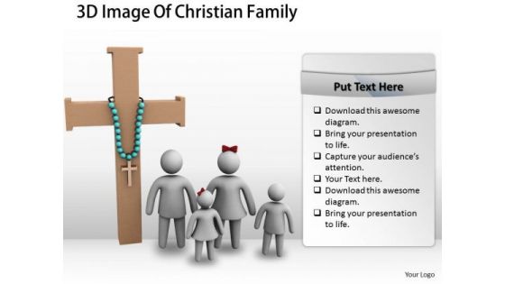 International Marketing Concepts 3d Image Of Christian Family Character