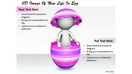 International Marketing Concepts 3d Image Of New Life Egg Character Modeling