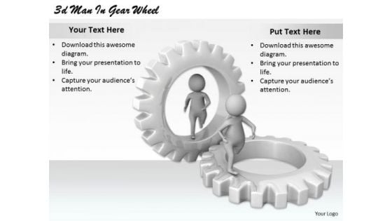 International Marketing Concepts 3d Man Gear Wheel Basic Business