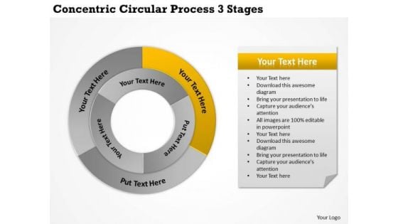 International Marketing Concepts Circular Process 3 Stages Business Development Strategy