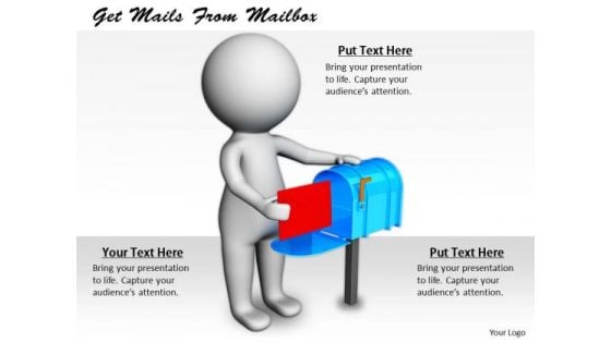 International Marketing Concepts Get Mails From Mailbox 3d Character