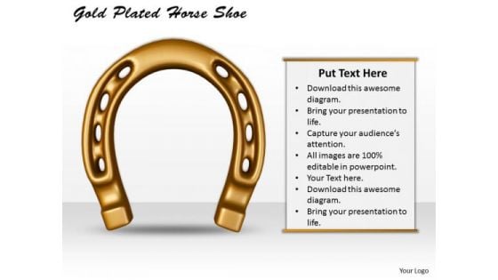 International Marketing Concepts Gold Plated Horse Shoe Business Image