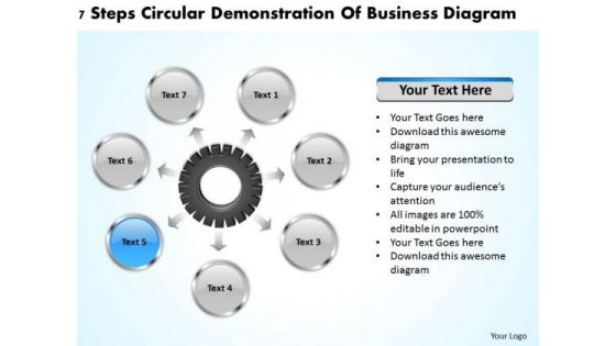 International Marketing Concepts Step Circular Demonstration Of Business Diagram PowerPoint