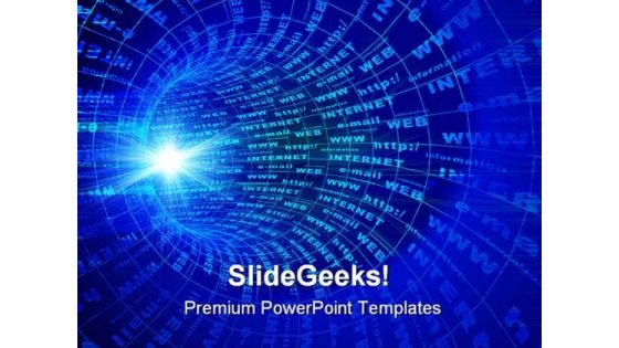 Internet Abstract PowerPoint Template 0810