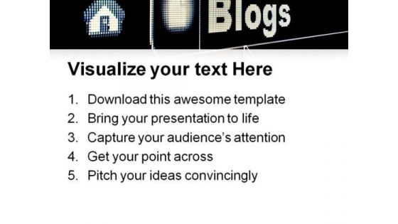 Internet Blogs Concept Computer PowerPoint Templates And PowerPoint Backgrounds 0711