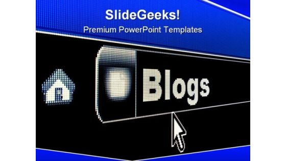 Internet Blogs Concept Computer PowerPoint Themes And PowerPoint Slides 0711