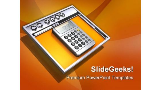 Internet Browser And Calculator Technology PowerPoint Themes And PowerPoint Slides 0711