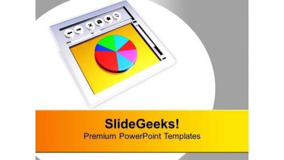 Internet Browser And Pie Chart Business PowerPoint Templates Ppt Backgrounds For Slides 0413