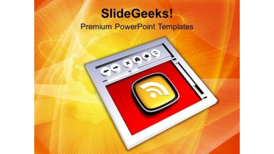 Internet Browser And Rss Symbol PowerPoint Templates Ppt Backgrounds For Slides 0113