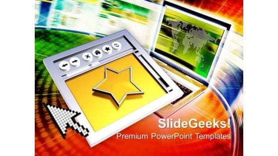 Internet Browser Favourites Computer PowerPoint Templates And PowerPoint Themes 1112