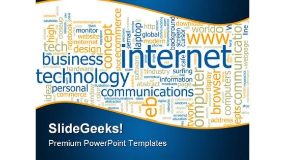 Internet Business PowerPoint Template 0810