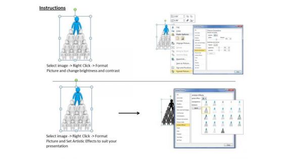 Internet Business Strategy 3d Pyramid Made Of Human Icons Concept