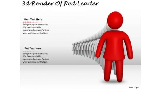 Internet Business Strategy 3d Render Of Red Leader Concept