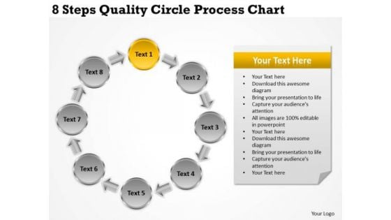 Internet Business Strategy 8 Steps Quality Circle Process Chart Model