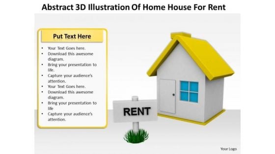 Internet Business Strategy Abstract 3d Illustration Of Home House For Rent Photos