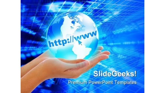 Internet Concept Globe PowerPoint Template 0910