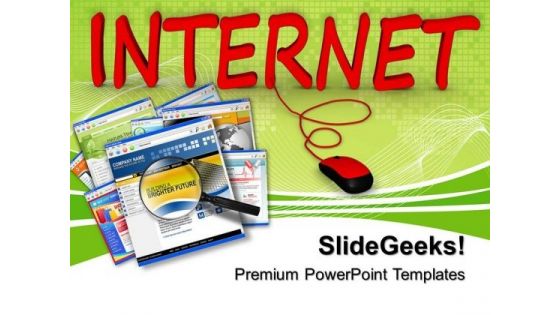 Internet Connected To Computer PowerPoint Templates And PowerPoint Themes 0712