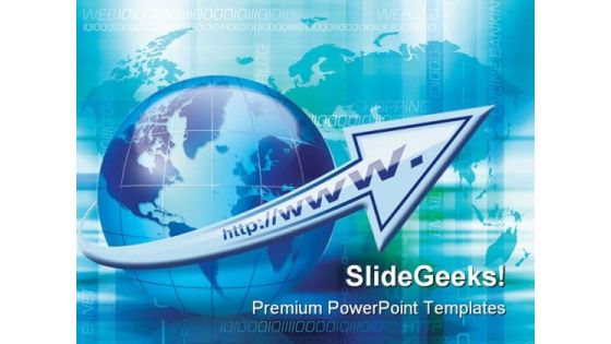 Internet Growth Globe PowerPoint Backgrounds And Templates 1210