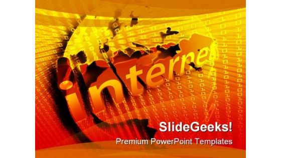 Internet Illustration Binary Computer PowerPoint Templates And PowerPoint Backgrounds 0211