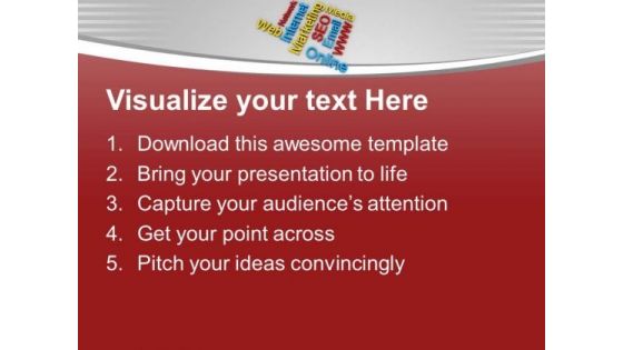 Internet Marketing Related Words Business PowerPoint Templates Ppt Backgrounds For Slides 0413